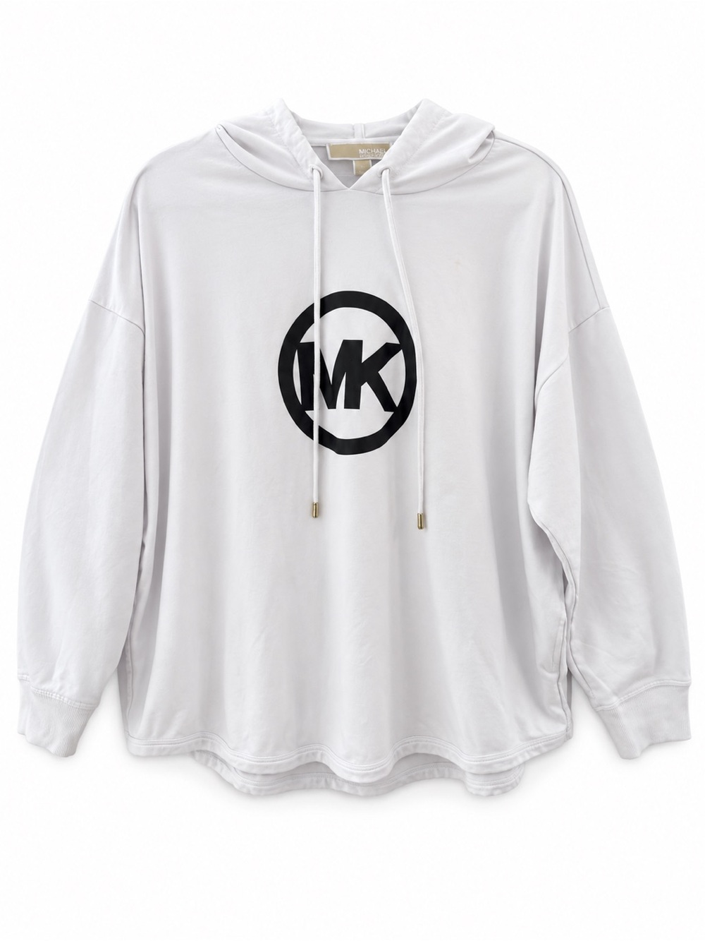 Michael Kors White Black MK Logo Oversized Hoodie Women’s 1X